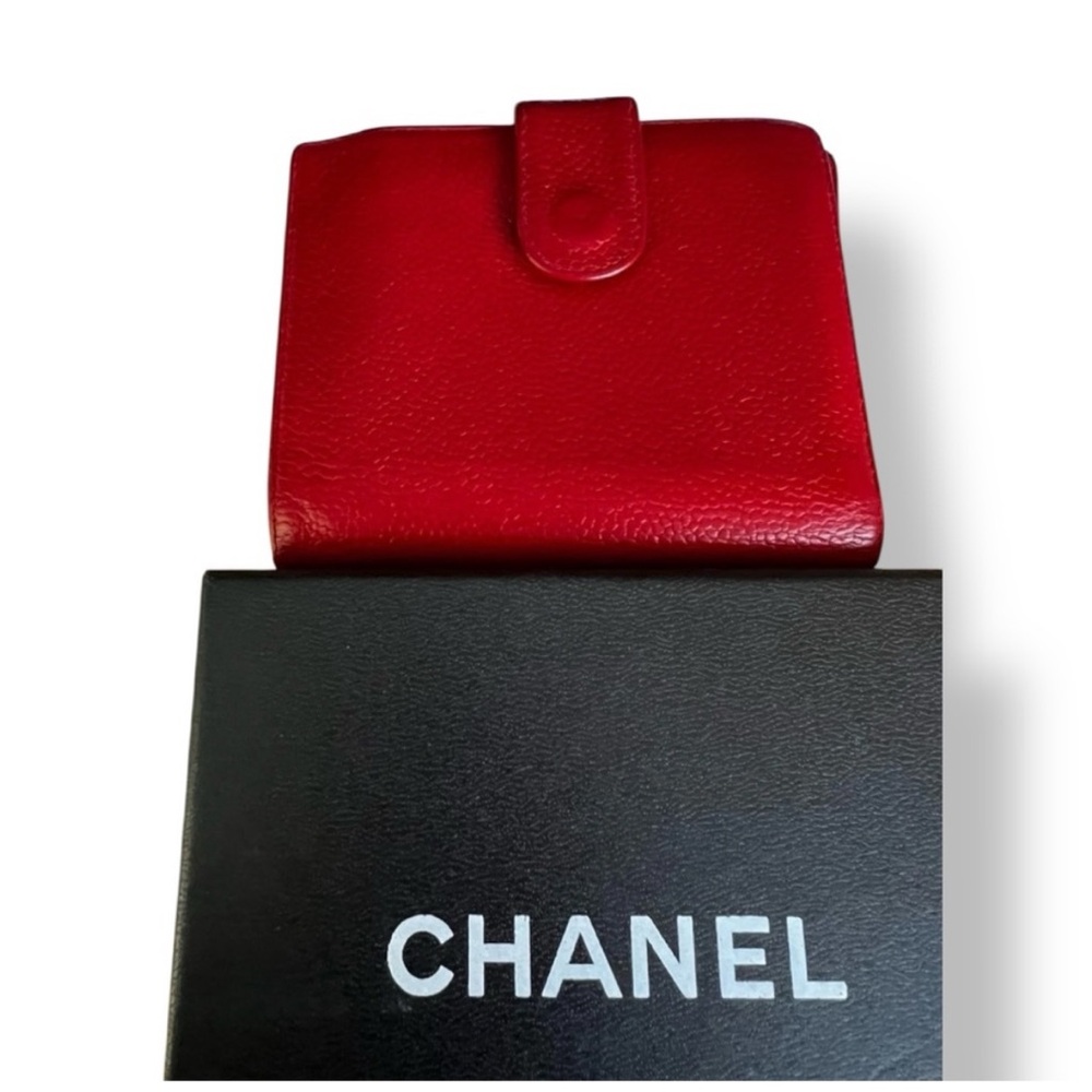 CHANEL  Red Caviar Leather Wallet, all inclusive - Picture 2 of 14